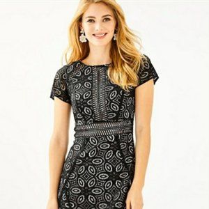 NWT Lilly Pulitzer Suzanne Shift Dress in Onyx Black